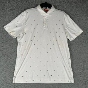 Redvanly Shirt Mens Large Insect All‎ Over Print Golf Polo Performance